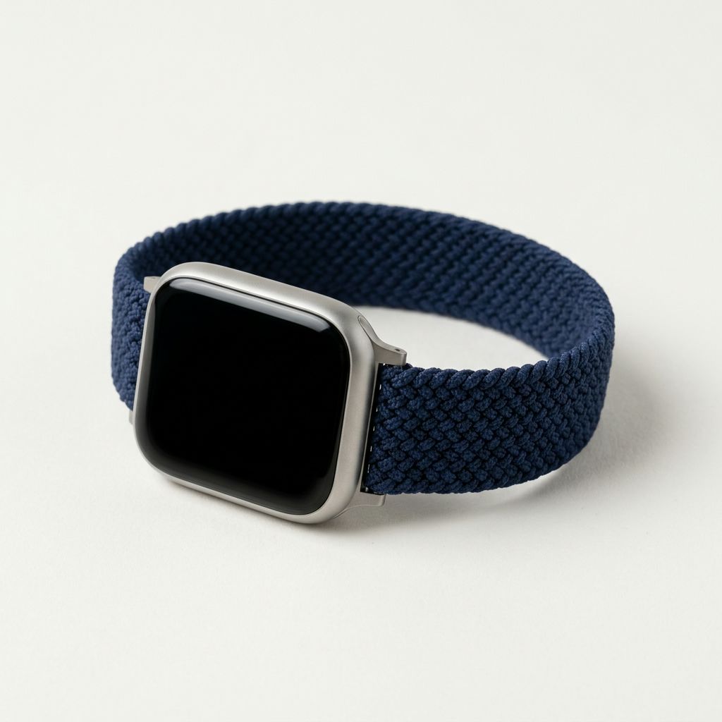 Bracelet nylon élastique, coloris Bleu marine