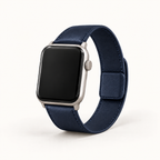 Bracelet cuir magnétique, coloris Bleu marine